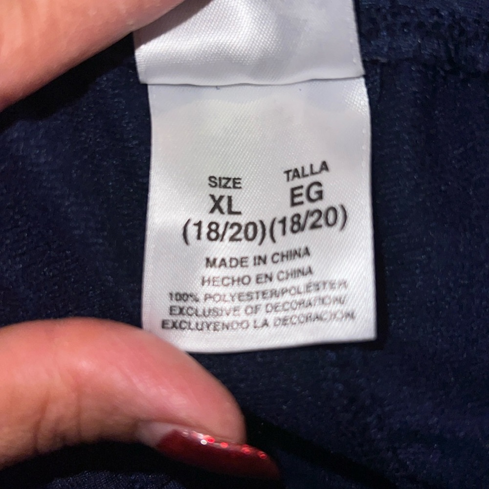 adidas Navy Track Pants Joggers Youth XL 18/20 Fits Women S M Excellent - Picture 3 of 10